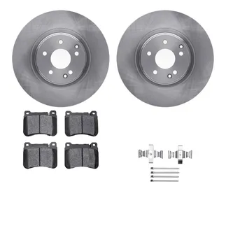 R1 Concepts WFWH1-63124 E- Line Series Brake Rotor W/ Ceramic Brake Pads & Hdw